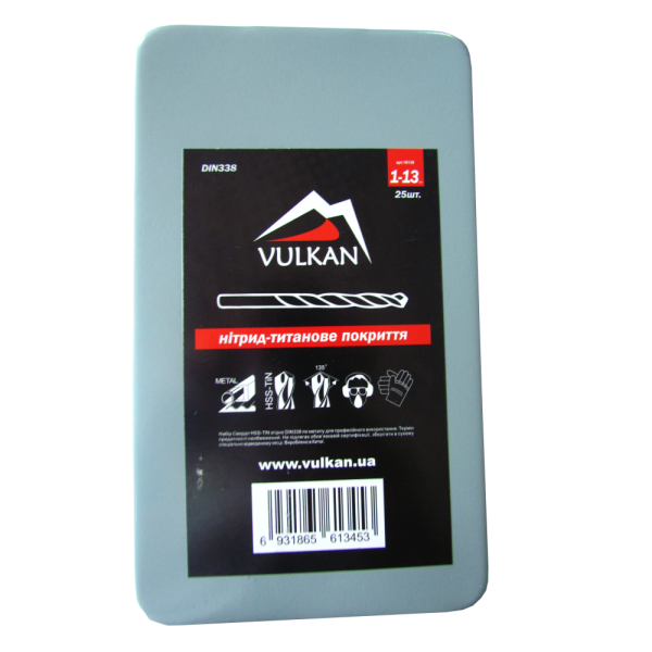 Набір свердел п/м 1-13мм 25шт HSS TiN коробка метал