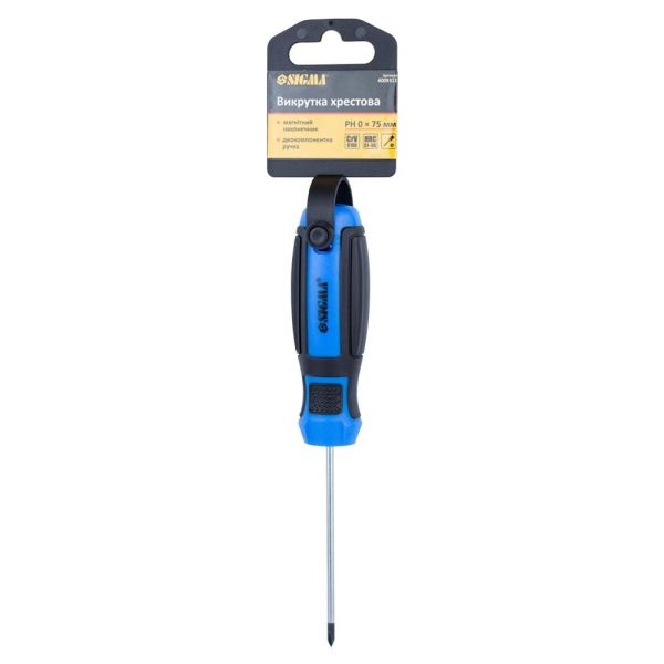 Викрутка хрестова PH 0×75мм CrV Mega SIGMA (4009311)