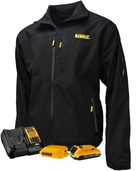 Куртка чоловіча з підігрівом DEWALT Soft Shell черна - XL (АКБ, ЗУ)