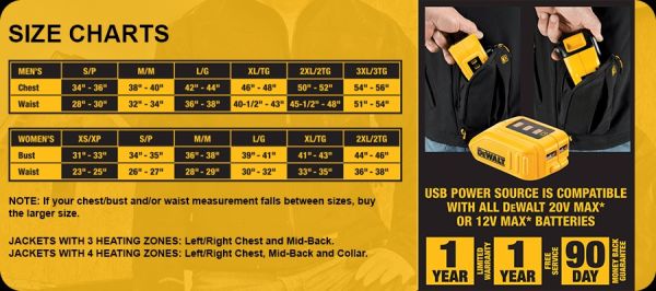 Куртка чоловіча з підігрівом DEWALT Soft Shell черна - XL (АКБ, ЗУ)