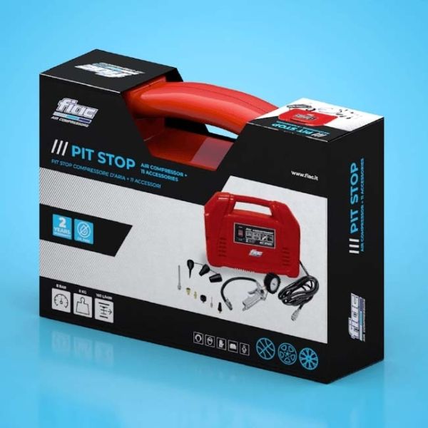 Компресор безоливовий поршневий PIT STOP FIAC 8 бар, продуктивність 9,6 м3/годину