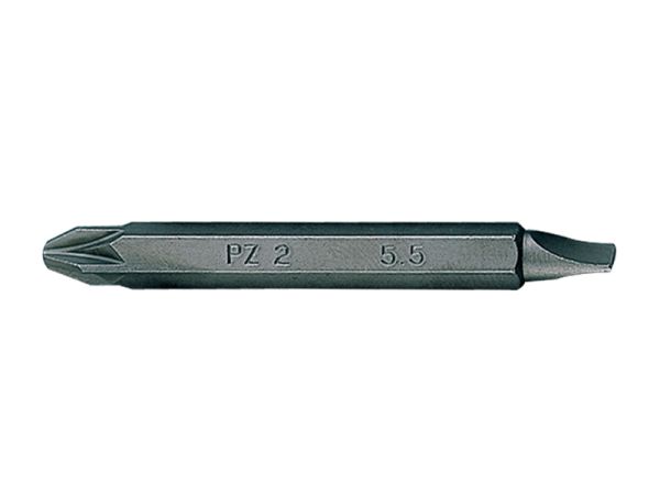 Біта торцева 1/4" PZ2 х SL5.5 х 60 мм