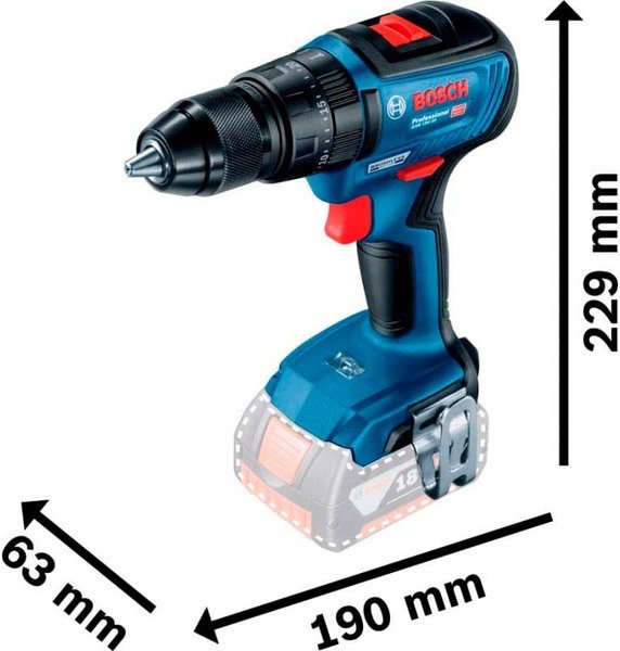 Шуруповерт ударний акумуляторний Bosch GSB 18 V-50, 18В без АКБ та ЗП (0.601.9H5.106)