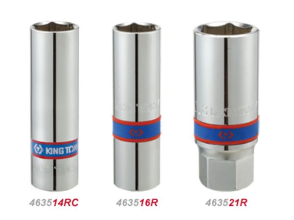 Головка свічкова 1/2 " 16 мм 6-гранна з гумкою