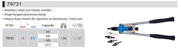 Заклепочний пістолет для різьбових закльопок