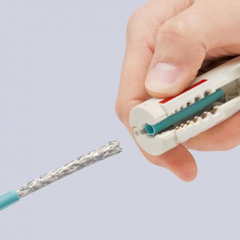 Інструмент для видалення оболонки для кабелів передачі даних KNIPEX 16 65 125 SB