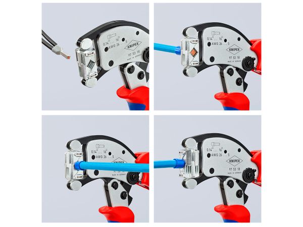 Інструмент для обжиму контактних гільз з поворотною головкою, з автоналаштуванням, 97 53 18