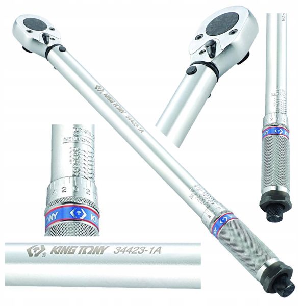 Ключ дінамометричний 1/2" 42-210 NM (уп.1)   KING TONY