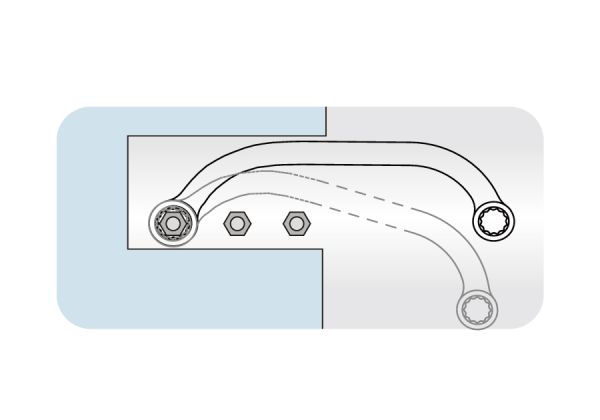 Ключ накидний стартерний 13 х 15 мм