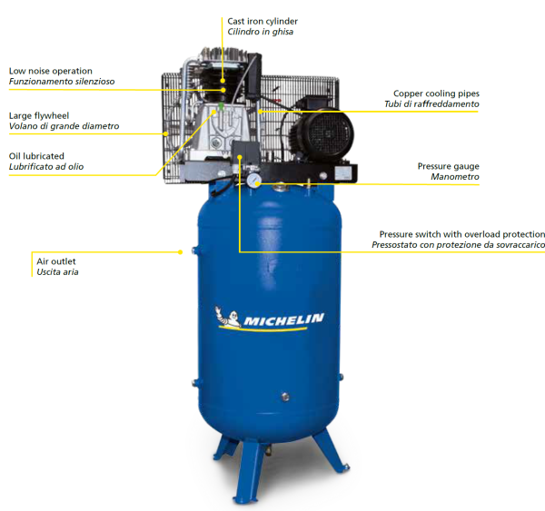 Компресор поршневий Fiac AB 300/988 (380V) 10 бар (ресивер 270 л, пр-сть 65,28 м3/годину)