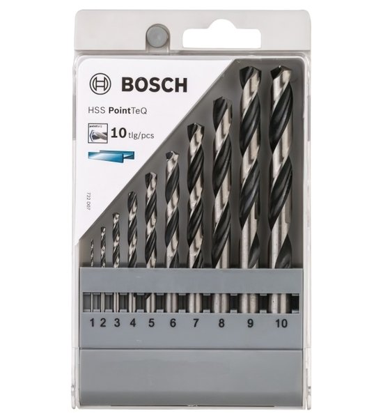 Набір свердел по металу HSS PointTeQ 10 шт.