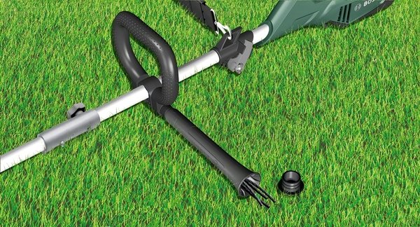 Тример садовий електричний Bosch AFS 23-37, 1,3 к.с., ніж, волосінь, ремінь (0.600.8A9.000)