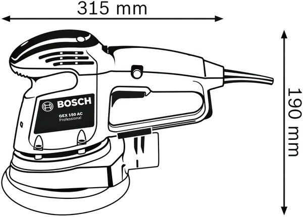 Шліфмашина ексцентрикова Bosch GEX 34-150 (0601372800)