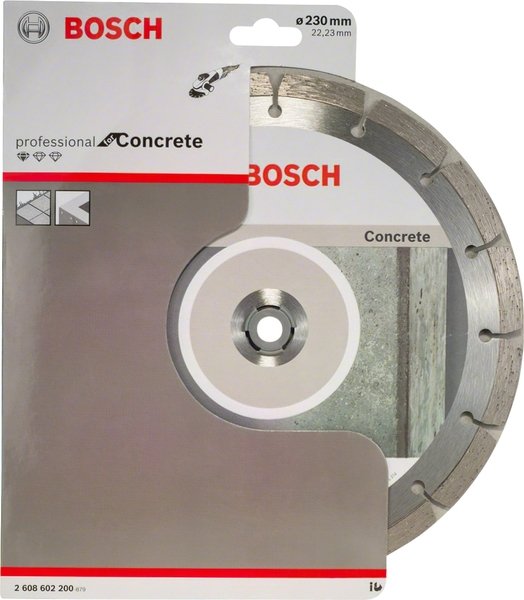 Алмазний диск Bosch Standard for Concrete 230-22.23, по бетону (2608602200)