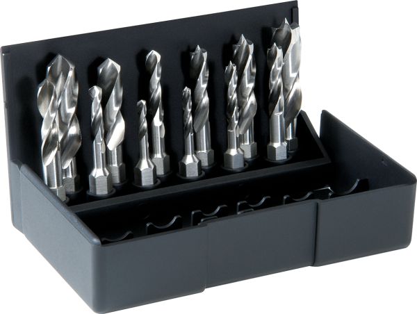 Набір свердловий-біт шестигранний хвостовик Holz/Metall 3,0-10,0 мм VOLKEL 67101