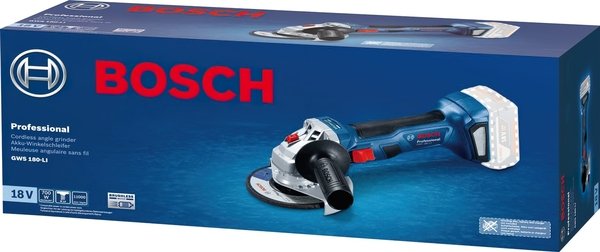 Шліфмашина кутова Bosch GWS 180-LI, 18В, 125мм, М14, 1,6 кг (0.601.9H9.020)