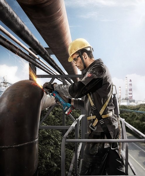 Шліфмашина кутова Bosch GWS 180-LI, 18В, 125мм, М14, 1,6 кг (0.601.9H9.020)