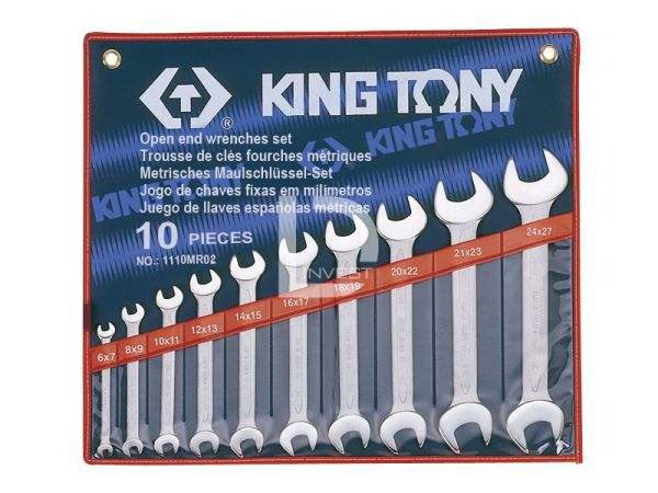 Набір ключів ріжкових, 10 предметів (6x7 - 24x27)