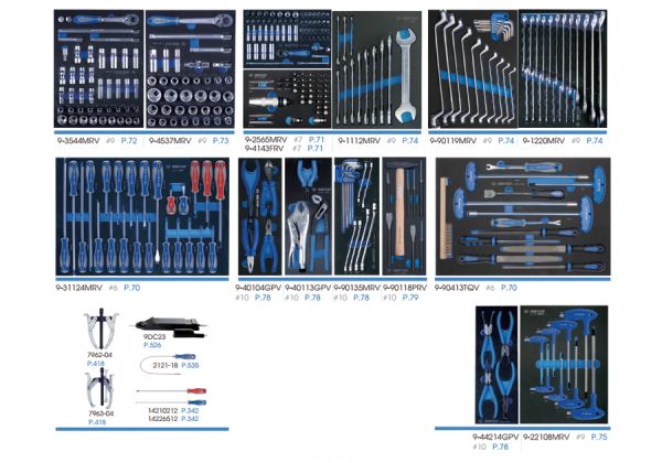 Візок з набором інструменту в ложементах 325 од.