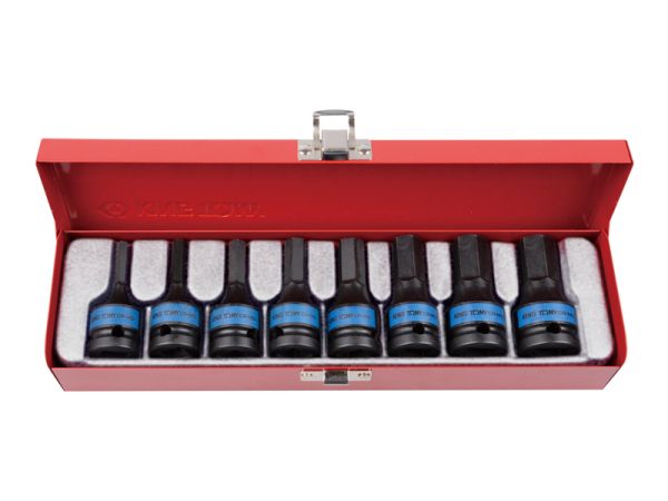 Набір бит HEX 1/2" ударных 8 одиниць (5-19 мм) KING TONY
