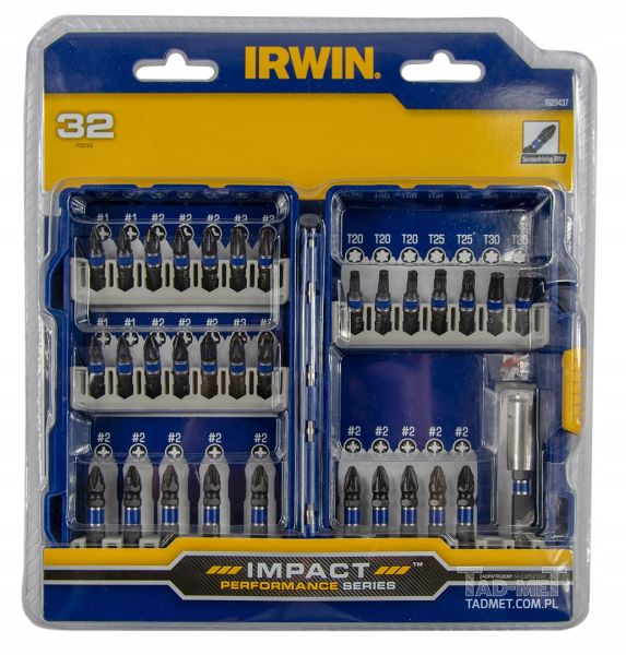 Набір біт Irwin; PH; PZ; T; 32 шт.