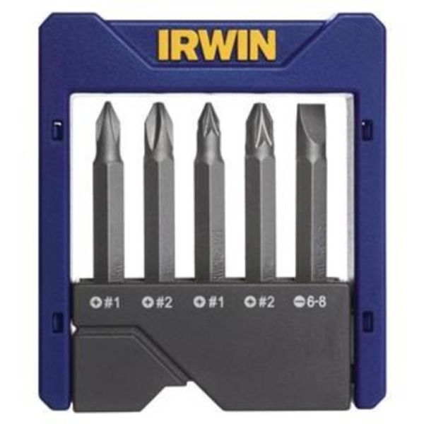Набір біт посилених в футлярі 5 шт. (PH2,PZ2,T15,20,25), IRWIN