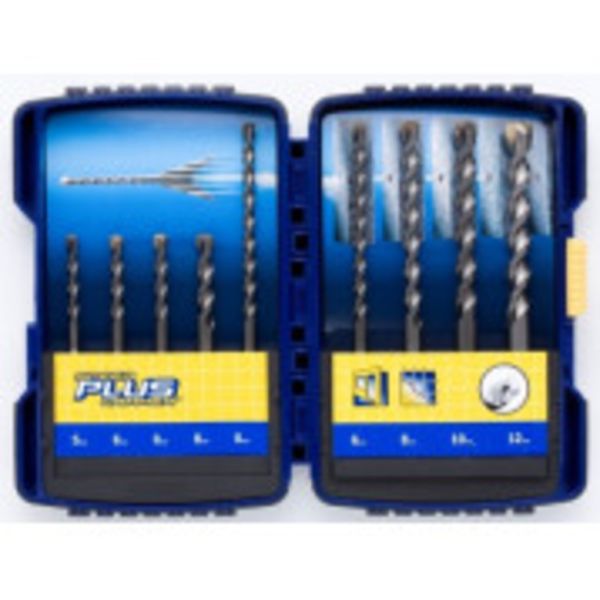 Набір бурів SDS Plus SPDH 10шт. у кейсі  / 5/5.5/6.0 x110мм, 5.5/6/8/10/12 x160мм