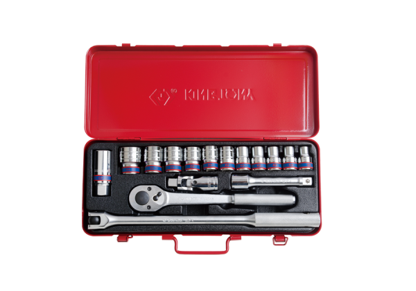 Набір головок 1/2" 16 одиниць 6-ти гранних