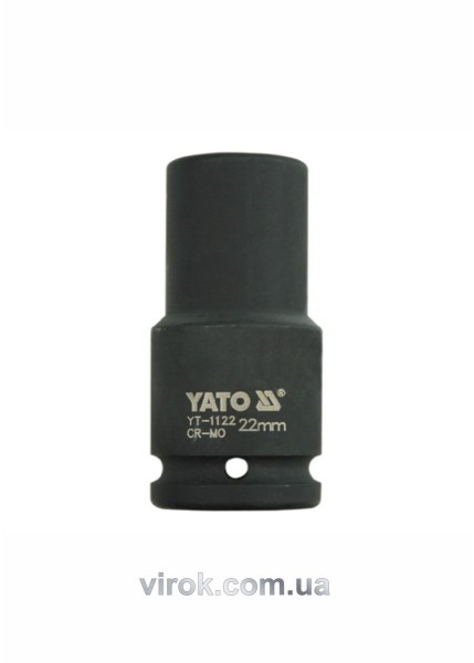 Головка торцева ударна 6-гранна YATO : подовжена, квадрат 3/4