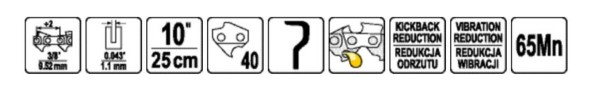 Ланцюг для пили YATO l= 10
