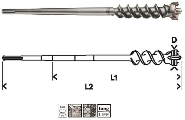 Бур Bosch SDS-Max (1618596456)