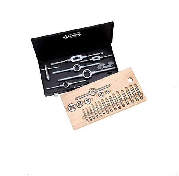 Набір мітчиків 3 шт. та плашок М 3-12 + тримачі; HSS-G. VOLKEL 48003