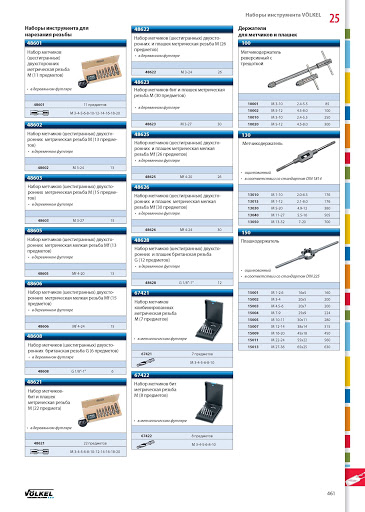 Набір мітчиків та плашок HexTap M3-24 26шт. HSS-G VOLKEL 48622
