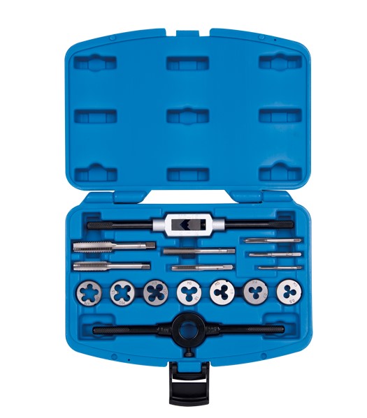 Набір метчиків та плашек метричних 16 одиниць М3-М12