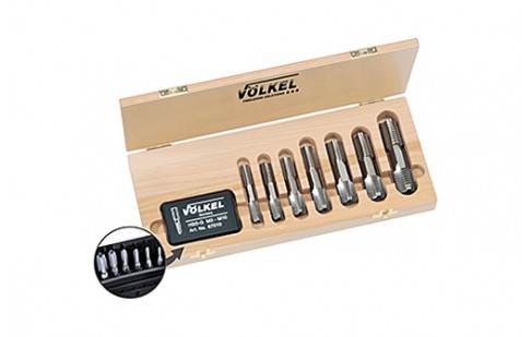 Набір мітчиків комбінованих G(BSP) 1/8-1.1/2, 8 предметів, дерев'яний кейс VOLKEL 48609