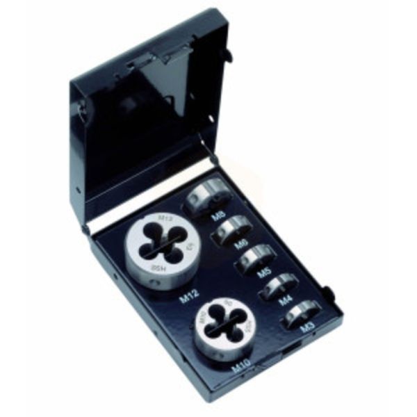 Набір плашок М3-4-5-6-8-10-12; HSS; DRILBOX. VOLKEL 49521