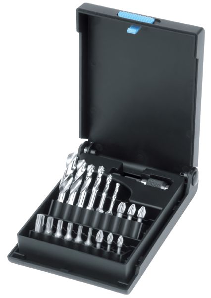 Набір свердлових біт, 3-10 мм, 19 предметів, пластиковий кейс VOLKEL 67424