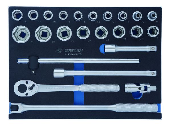 Набір торцевих головок 1/2" 24 одиниць з принаддям