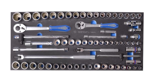 Набір торцевих головок 1/2" з принаддям ложемент, 37 одиниць