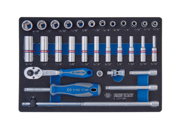 Набір головок 1/4" 31 одиниць 6-ти гранних
