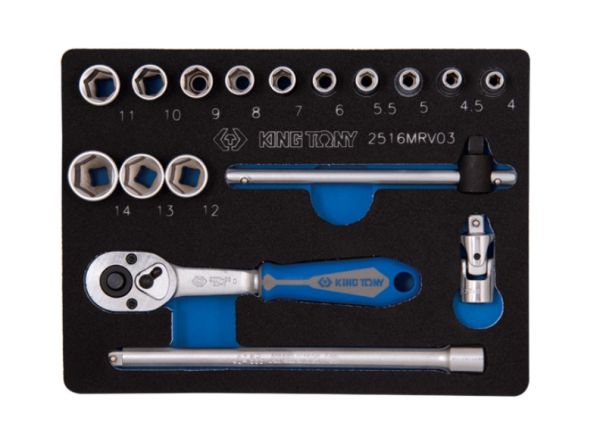 Набір головок 17 одиниць з принаддям