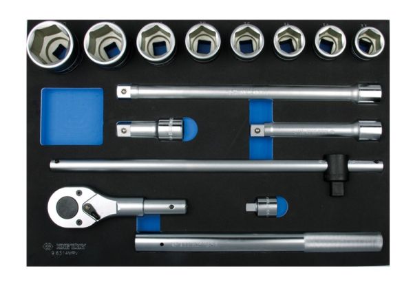 Набір торцевих головок з приладдям 3/4",14 одиниць