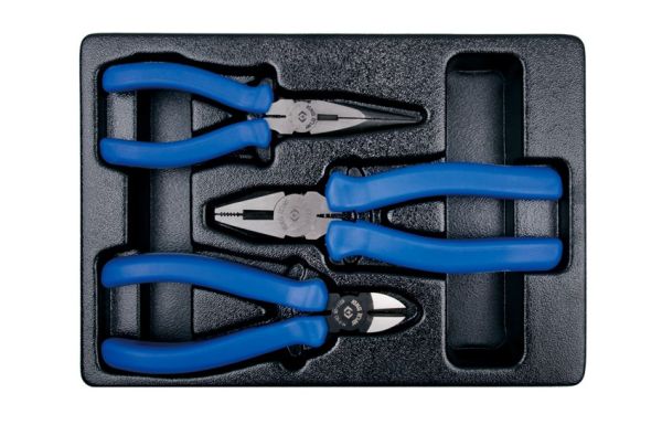 Набір шарнірно-губцевого інструменту (плоскогубці, тонкогубці, бокорізи)