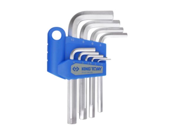 Набір шестигранників 9 одиниць дюймові сандартні L-подібні  KING TONY