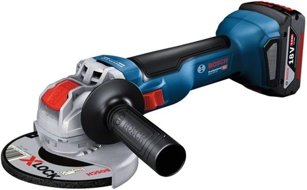 Шліфмашина кутова акумуляторна Bosch 18V-10, 18V, 125 мм, 2x5.0 Аг. (0.601.7B0.102)