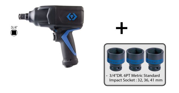 Пневмогайковерт 3/4", 1100FT.LBS WITH 653532M&36M&41M