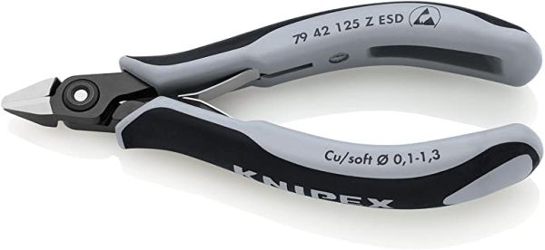Прецизійні кусачки бокові для електроніки KNIPEX 79 42 125 Z ESD