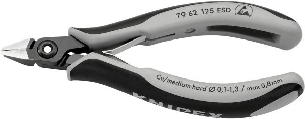 Прецизійні кусачки бокові для електроніки KNIPEX 79 62 125 ESD