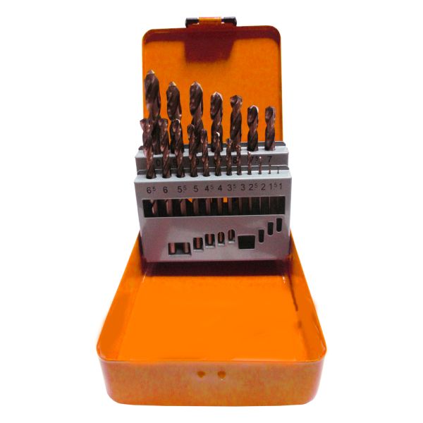 Набір свердел п/м HSS-CO 1-10мм*0,5мм 19шт коробка метал