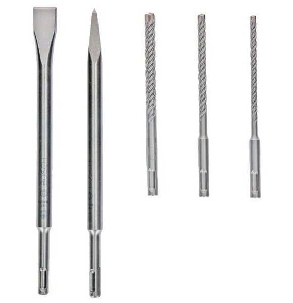 Набір бурів Bosch SDS-Plus-5X + Зубила (2.607.017.515)